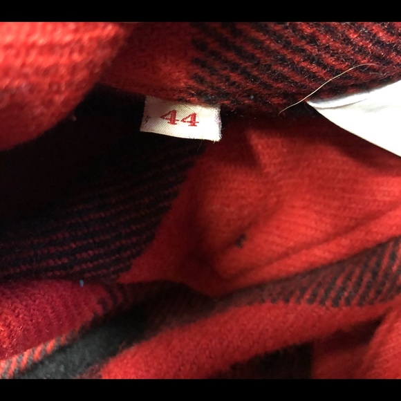 Woolrich red black Buffalo check wool blend coat - Picture 6 of 7